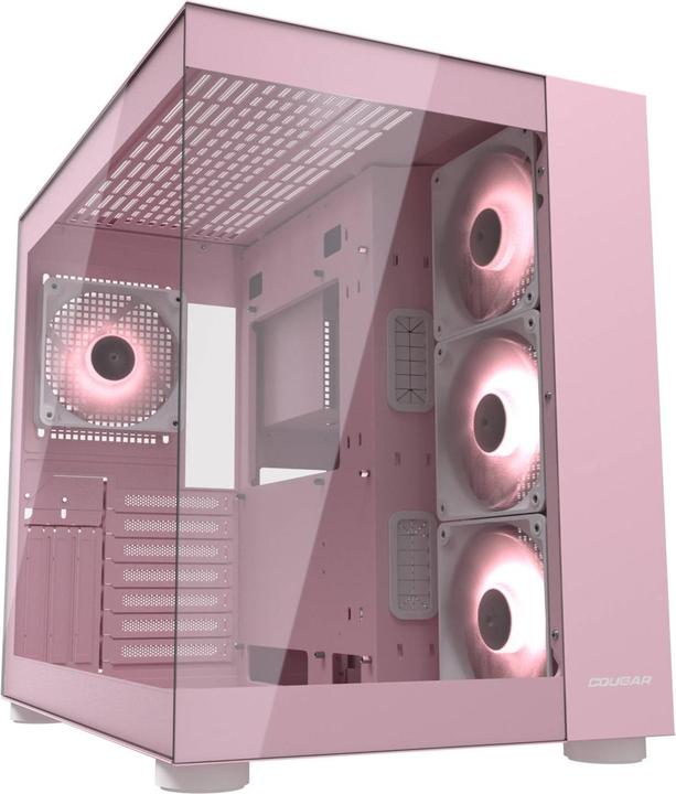 Cougar Boitier Moyen Tour ATX FV150 RGB avec panneaux vitrés (Rose) (Mini-ITX, mATX, ATX)