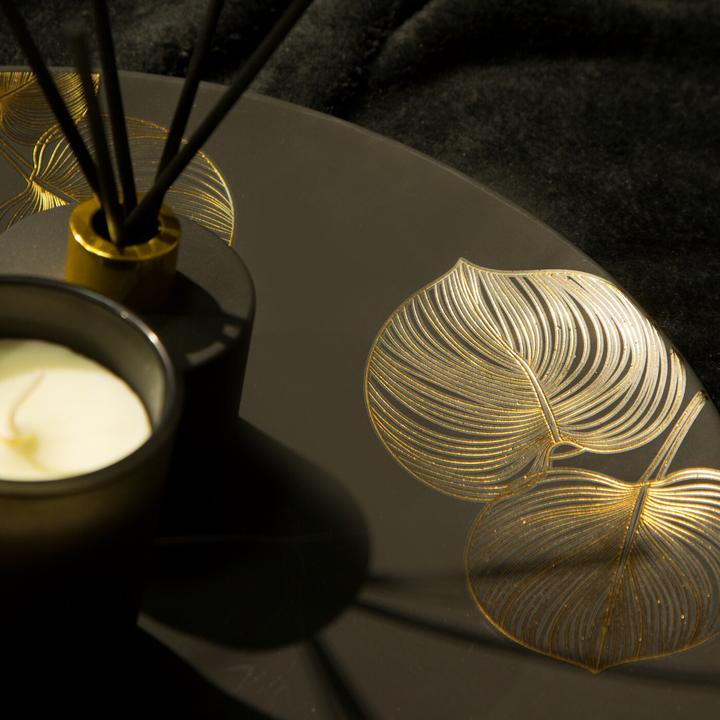 Actual product image Eurofirany LIMITED COLLECTION VICTORIA5 Decorative plate ∅ 37 x 4 cm, colour: Black, Gold (1 x, 37 cm)