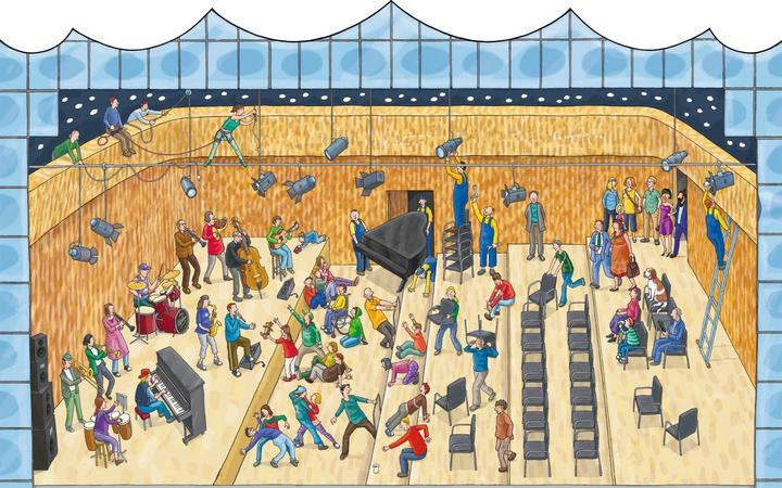 Actual product image Mein grosses Elbphilharmonie-Wimmelbuch (German, Achim Ahlgrimm, 2017)