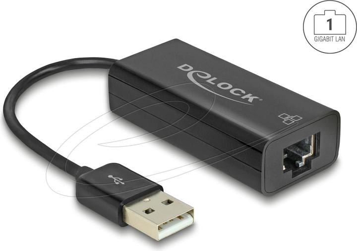 Produktbild Delock Adapter USB 2.0 > LAN 10/100 Mb/s (USB, RJ45 (1x))