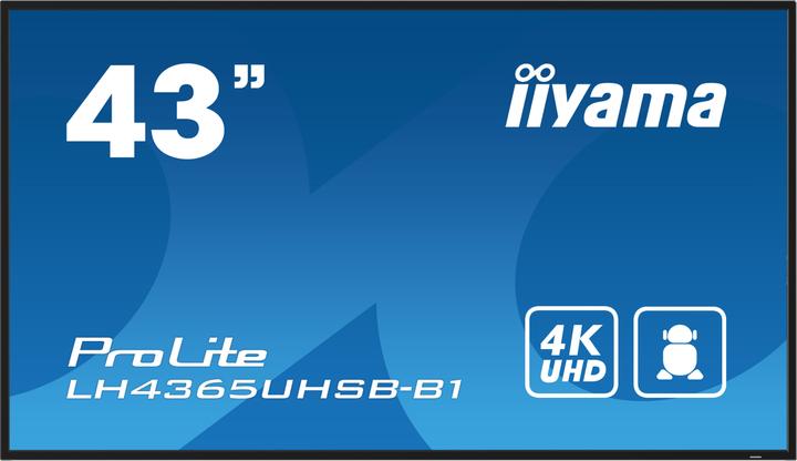 Immagine prodotto iiyama 43" 3840x2160, pannello UHD IPS, Haze 1%, 8 (3840 x 2160 pixel, 42.50")