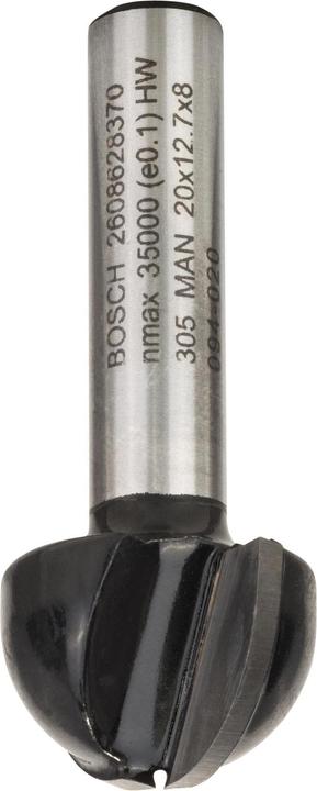 Actual product image Bosch Professional Zubehör Chamfer milling cutter, 8 mm, R1 10 mm, D 20 mm, L 12.4 mm, G 46 mm