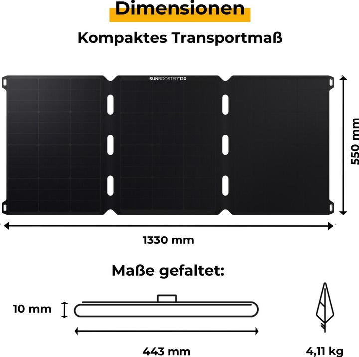 Produktbild Sunny Bag SunnyBag Sunbooster 120 147A 01 Solar-Ladegerät 120 W (120 W, 4.10 kg)