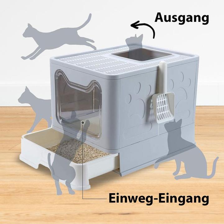 Actual product image Hermex Cat toilet XXL litter tray with lid Litter box (Cat litter box closed)