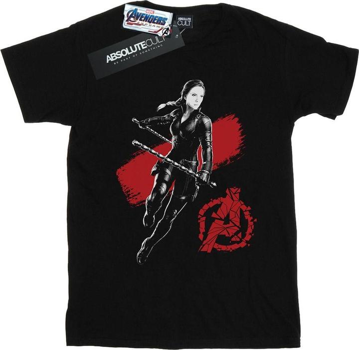 Avengers Endgame Mono Black Widow TShirt (5XL)
