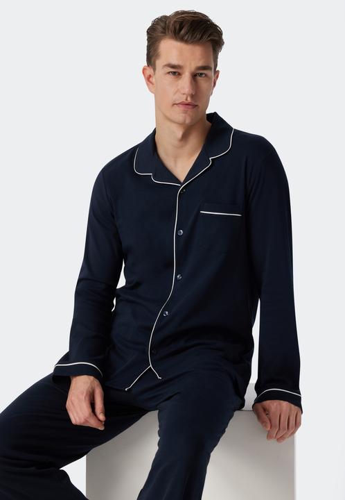 Actual product image Schiesser Pyjamas "Fine Interlock" navy (XL)