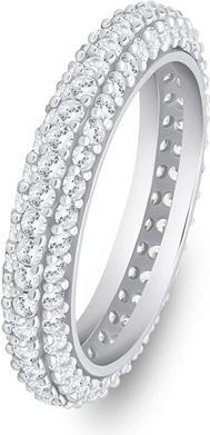 Immagine prodotto Brilio Argento - Anello in argento con zirconi chiari RI093W - Circuito: 58 mm (58)