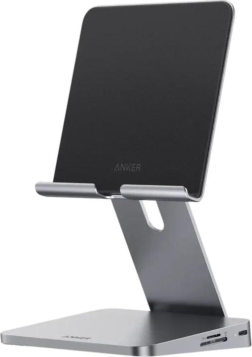 Actual product image Anker 551 USB-C hub (8-in-1, iPad/tablet stand) - grey (USB-C, 8 Ports)
