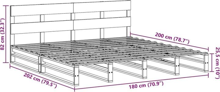 Produktbild VidaXL Bett ohne Matratze 180x200 (180 x 200 cm)