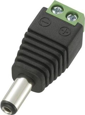 Tru Components DC14-M Connecteur basse tension mâle, droit 5.5 mm 2.1 mm 1 pce