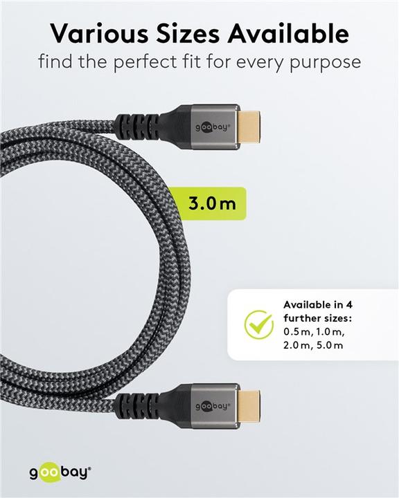 Actual product image Goobay HDMI (Typ A) — HDMI (Typ A) (3 m, HDMI)