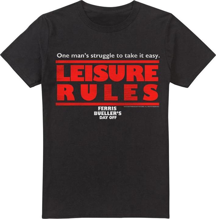 Ferris Bueller´s Day Off Ferris Bueller's Day Off Leisure Rules TShirt (XL)