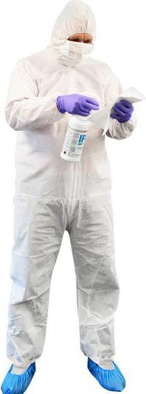 Produktbild RND Antistatischer Einweg-Schutzoverall für den Reinraum, L Grösse, ISO 4, Weiss (L)