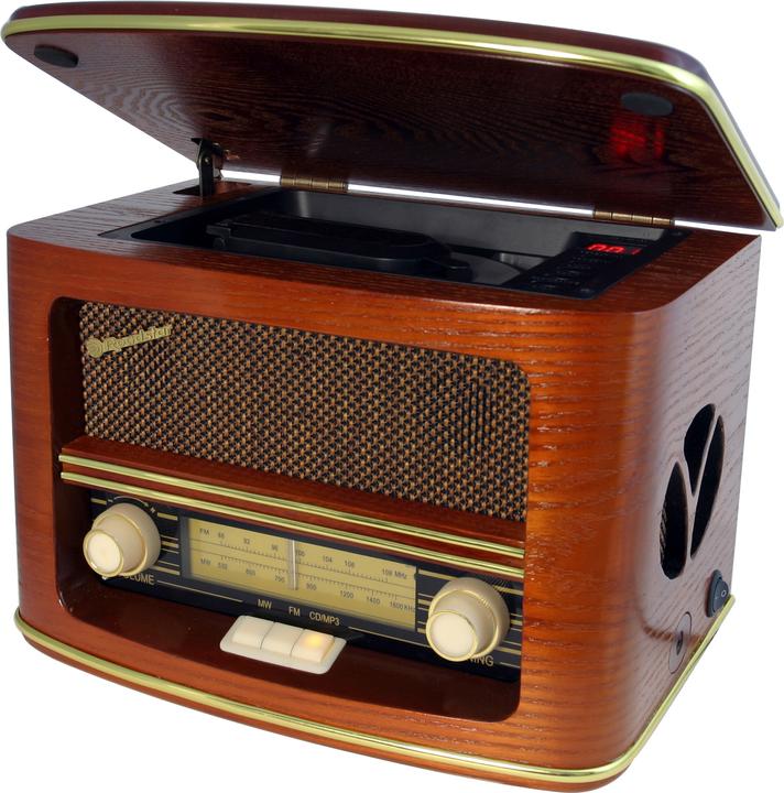 Roadstar HRA1500 UEMP Vintage Houten Hifi System - FM Radio, CD speler en USB (AM, FM, Bluetooth)