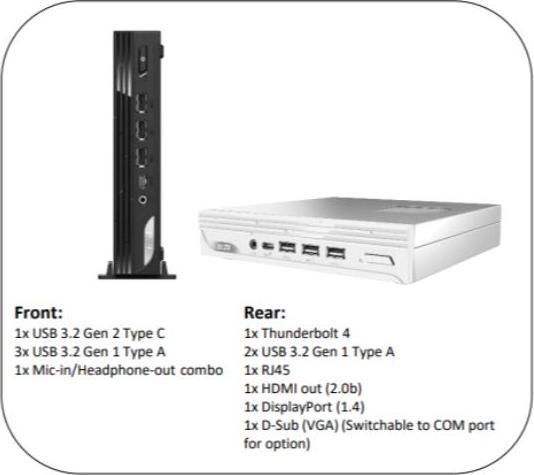 Produktbild MSI PC Desktop PRO DP10 12M-096IT Prozessor (Intel Core i5-1235U, 8 GB, 512 GB, Intel UHD Graphics)