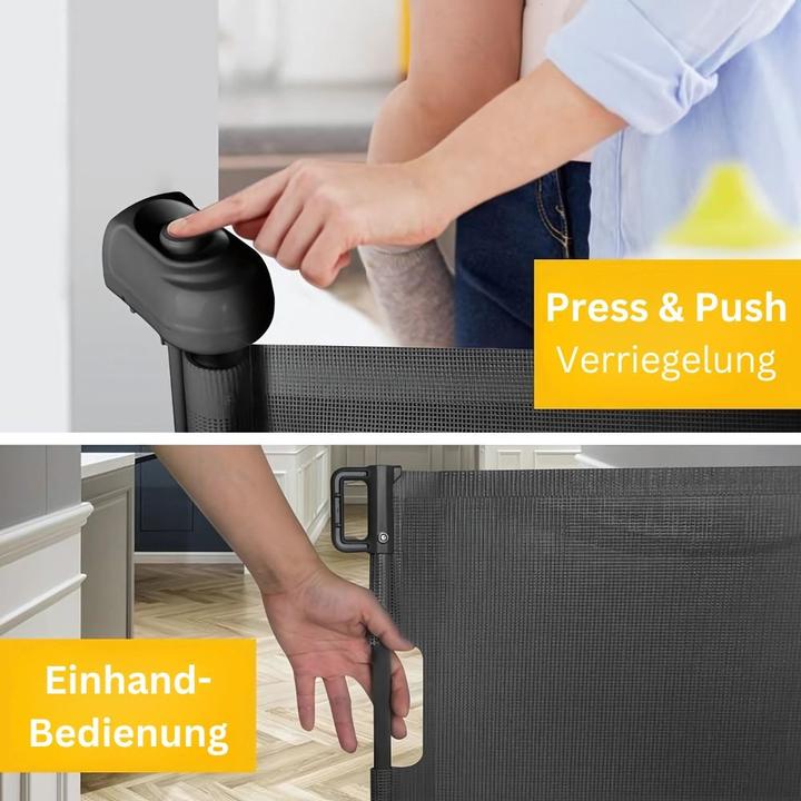 Produktbild Milkii ausziehbares Türschutzgitter / Treppenschutzgitter, bis 180 cm - weiss (140 cm)