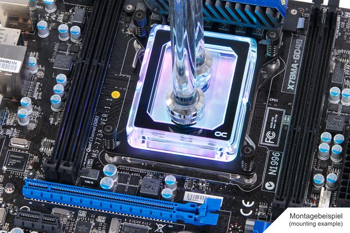 Actual product image Alphacool Alphac Eisblo XPX Pro Aurora Light Plexi