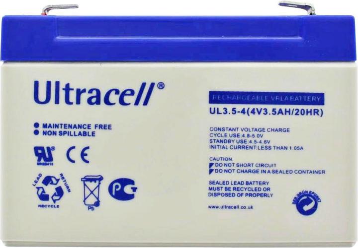 Immagine prodotto Ultralife Akku UL3.5-4, 4 Volt Akku 3500mAh, passend für Sonnenschein A504/3.5S, 4,8mm Kontakte (4 V, 3.50 Ah)