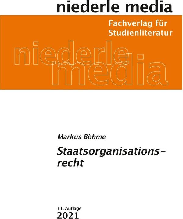 Produktbild Staatsorganisationsrecht (Deutsch, Markus Böhme, 2022)