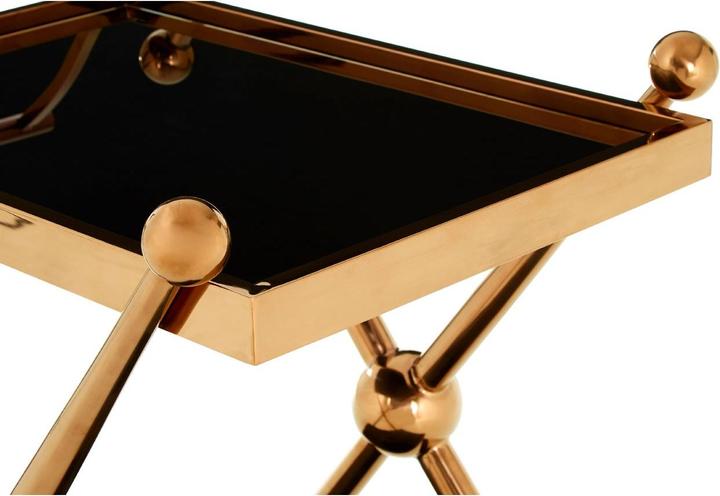 Produktbild Fifty five south Servierwagen Novo II Roségold aus rostfreiem Stahl 84 x 73 cm