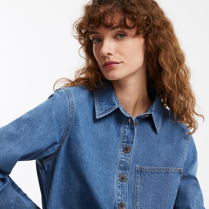 Image du produit La Redoute Collections Robe courte en jean Signature ALBANE (48)