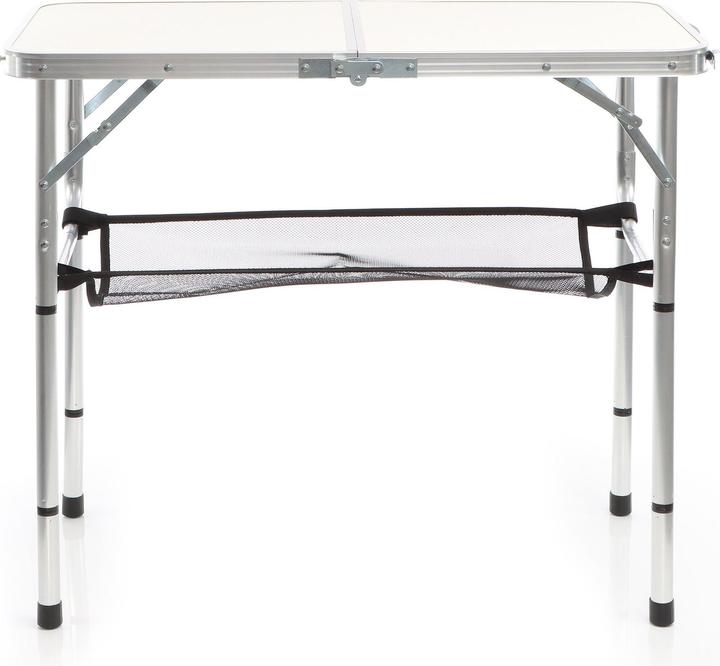 Actual product image Toboli Aluminium Camping Table White 80x40cm Adjustable in Height to 70/56/44/33cm Folding Table