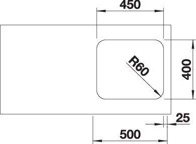 Produktbild Blanco Supra 450-U (Unterbauspüle, 43 cm, 48 cm)