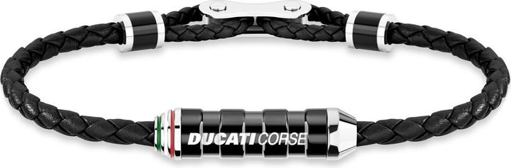 Ducati Magnete Pelle Armband (20 cm, Leder, Edelstahl)