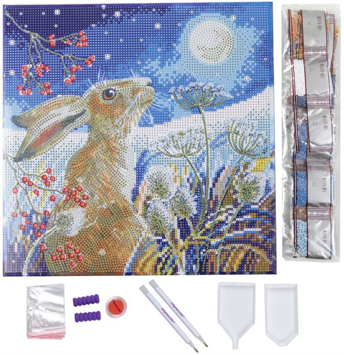 Produktbild Craft Buddy Mondsüchtiger Hase, Bild 30x30cm Crystal Art