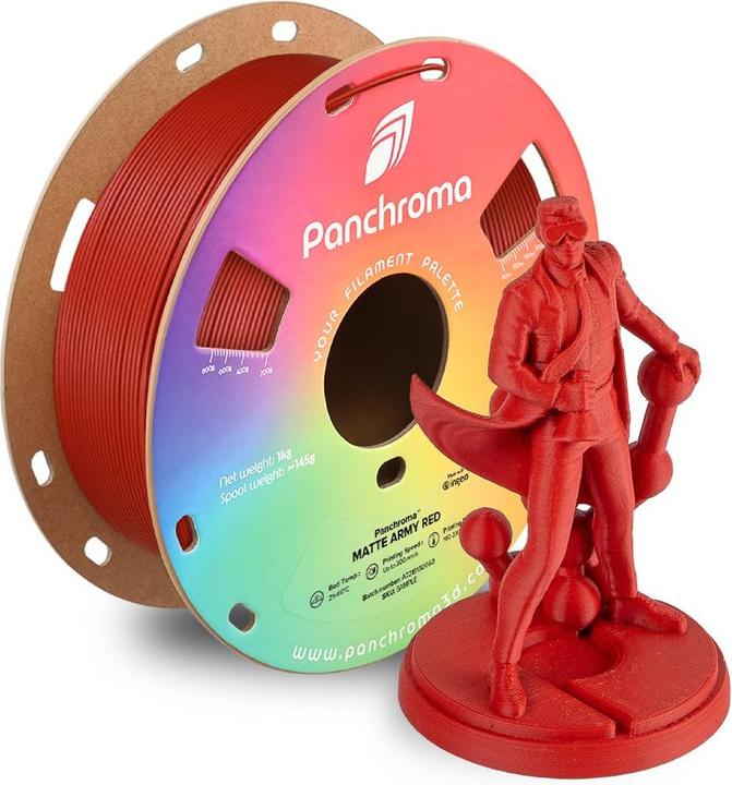 Actual product image Polymaker Panchroma™ PLA Matte Army (PLA, 1.75 mm, 1000 g, Red)