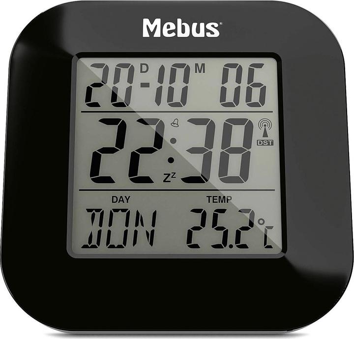 Actual product image Mebus MEB radio-controlled alarm clock digital black