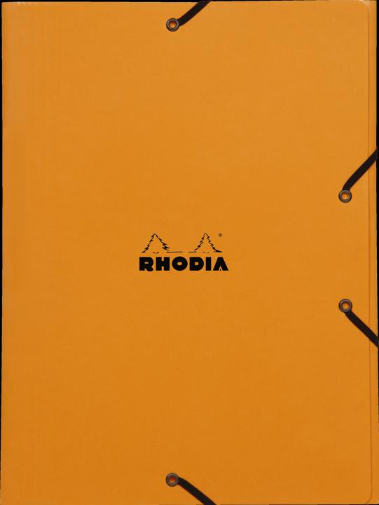 Image du produit Rhodia chemise à élastiques 3 rabats 24x32 cm - Orange (24 x 32 cm, 1 x)