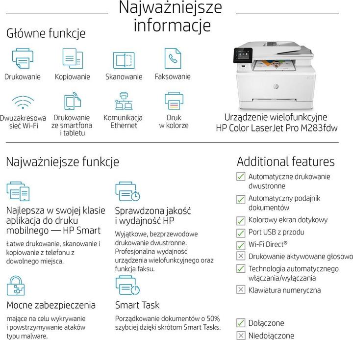 Productafbeelding HP M283fdw Color LaserJet Pro (Laser, Kleur)