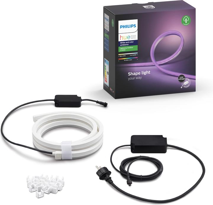 Produktbild Philips Hue LED Stripe Lightstrip Outdoor (DE Stecker) (Mehrfarbig, 200 cm, Outdoor)