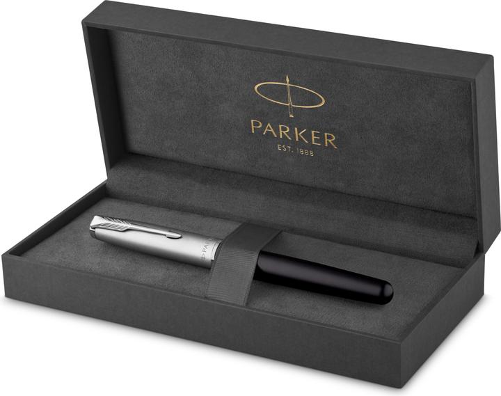 Image du produit Parker Stylo plume Sonnet Metal & C.C. F (Noir, Acier inoxydable, 1 x)