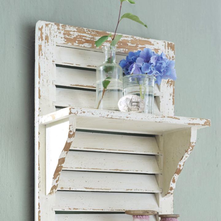 Actual product image Loberon Wall shelf Morclerey antique white (30 x 15 x 81 cm)