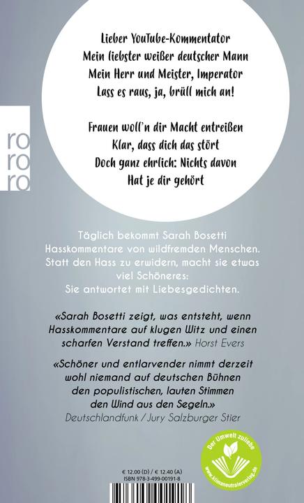Produktbild Ich hab nichts gegen Frauen, du Schlampe! (Deutsch, Sarah Bosetti, 2020)