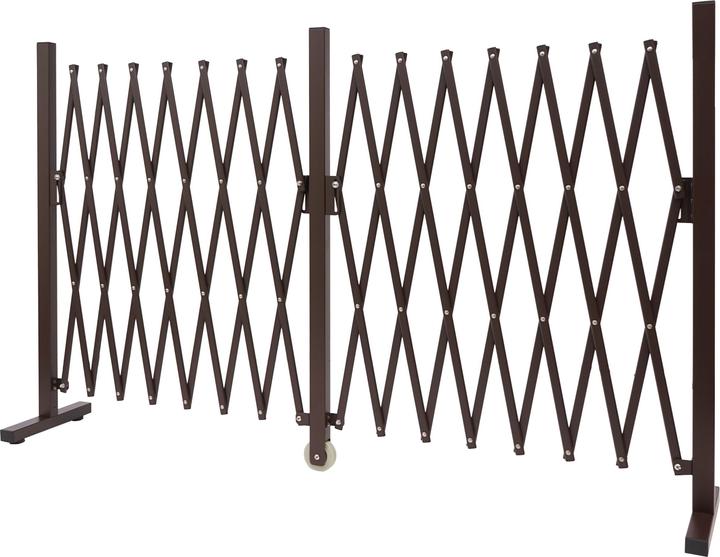 Produktbild Swisshandel24 Absperrgitter, Zaun Schutzgitter Scherengitter Trenngitter, Alu ausziehbar braun - Höhe 103cm, Breit (31 cm)