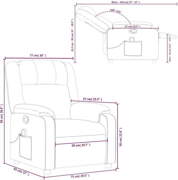Immagine prodotto VidaXL Sedia da massaggio in similpelle marrone,Colore: Marrone,Materiale