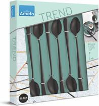 Image du produit Amefa Set de cuillères à long drink/latte macchiato 6 pièces PVD noir 1410 Austin (6 pièce(s), Fourche)