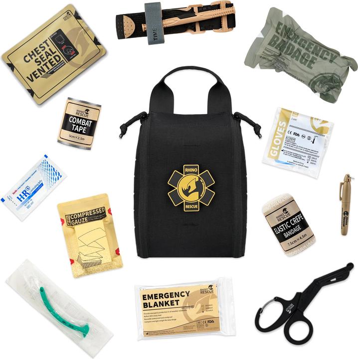 Produktbild Rhino Rescue IFAK-002M (gefüllt), schwarz (Erste Hilfe Set Zubehör)
