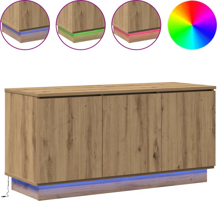 Actual product image VidaXL TV cabinet solid oak 100x38x49 cm wood-based material