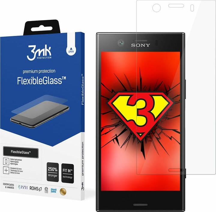 Actual product image 3MK Sony Xperia XZ1 Compact - FlexibleGlass? (1 Piece, Sony Xperia XZ1 Compact)