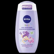 NIVEA kids Duschgel & Shampoo beerenduft girl, 250 (250 ml)
