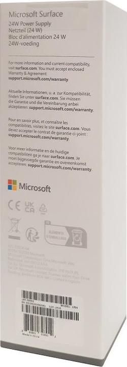 Valeurs nutritives et ingrédients Microsoft Alimentation Surface 24W for business (CH, DE, AT, FR, BEL, NLD, Eng. Intl.) (24 W)