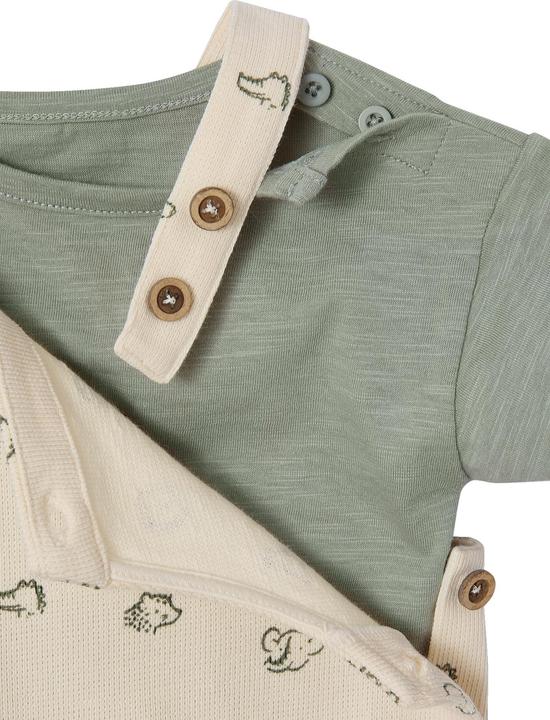 Actual product image Vertbaudet Baby Geschenk-Set: T-Shirt, Latzshorts & Schmusetuch (74)