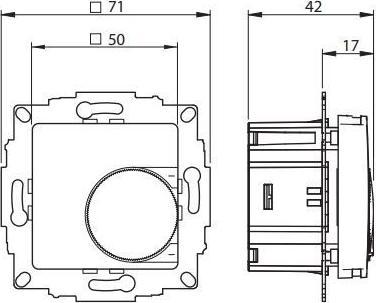 Produktbild Eberle Controls Eberle UTE 1002-RAL9010-G-50 Raumthermostat Unterputz 5 bis 30°C