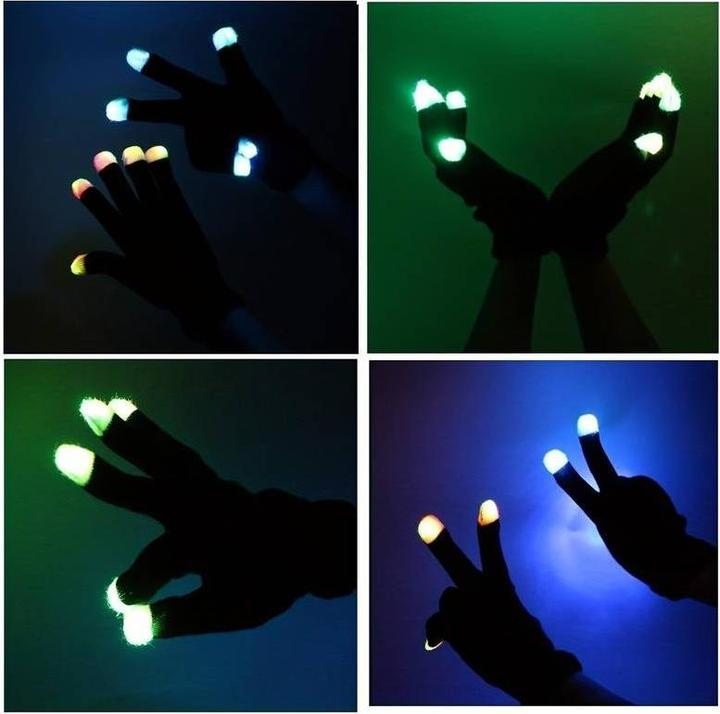 Actual product image Cbx LED Gloves, Glowing Gloves (One size)