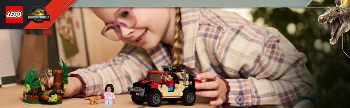 Produktbild LEGO Raptor: Verfolgungsjagd mit dem Geländewagen (76972, LEGO DC)