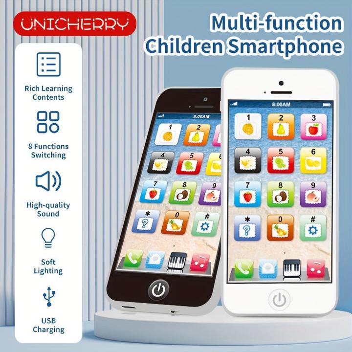 Produktbild Activity Board Smart Phone Musikspielzeug für Kinder, frühes pädagogisches Spielzeug, Lernspielzeug, Handy mit 8